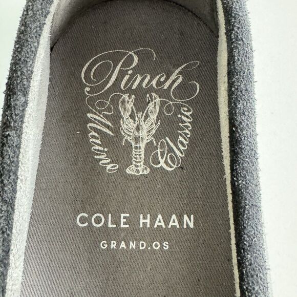 Cole Haan Grand OS Mens Pinch Weekender Penny Loafer Shoes Gray Blue Suede 12M - Picture 11 of 15